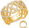 WIDE .76CT DIAMOND 14KT YELLOW GOLD STAR OF DAVID SEMI ETERNITY ANNIVERSARY RING