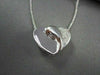 ESTATE LARGE .25CT DIAMOND 18KT WHITE GOLD HEART PENDANT + CHAIN F/G VS #7732