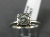ANTIQUE .75CT OLD MINE DIAMOND 14K WHITE GOLD 3D FISHTAIL ENGAGEMENT RING #3546