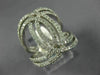 ESTATE LARGE .93CT DIAMOND 14KT WHITE GOLD 3D MULTI ROW INFINITY LOVE KNOT RING