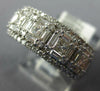 LARGE DIAMOND 14KT WHITE GOLD ROUND BAGUETTE & PRINCESS CLUSTER ANNIVERSARY RING