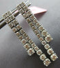 ESTATE LARGE 2.30CT DIAMOND 14KT WHITE GOLD 3D JOURNEY DOUBLE BAR FUN HANGING EARRINGS