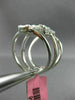 ESTATE EXTRA LARGE 1.28CT DIAMOND 18KT WHITE GOLD 3 ROW SQUARE ANNIVERSARY RING