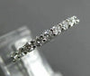 ANTIQUE .51CT ROUND DIAMOND 14K WHITE GOLD ETERNITY RING 2mm BEAUTIFUL! #21704