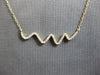 ESTATE .25CT DIAMOND 14K YELLOW GOLD 3D ROUND CLASSIC MULTI WAVE NECKLACE #28224