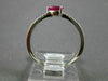 ESTATE .34CT DIAMOND & AAA RUBY 14KT WHITE GOLD 3D ROUND & PEAR SHAPE FUN RING