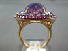 EXTRA LARGE 17.02CT AAA AMETHYST & PINK SAPPHIRE 14K ROSE & BLACK GOLD OVAL RING
