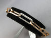 WIDE & LONG 1.68CT DIAMOND 14KT ROSE GOLD 3D CLASSIC OVAL LINK TENNIS BRACELET