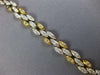 ANTIQUE WIDE 3.0CT DIAMOND 18KT 2 TONE GOLD MARQUISE PAVE TENNIS BRACELET #1491