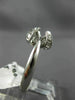 ANTIQUE DIAMOND 14K WHITE GOLD 3D ROUND FLOWER SEMI MOUNT ENGAGEMENT RING #14766