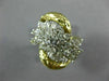 ESTATE EXTRA LARGE 2.06CT DIAMOND 18KT 2 TONE GOLD FLOWER LOVE KNOT RING #26509
