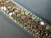 ESTATE LARGE 22.84CT MULTI COLOR DIAMOND 18KT WHITE & ROSE GOLD TENNIS BRACELET
