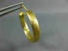 ESTATE 18KT YELLOW GOLD 3D CLASSIC MATTE HOOP EARRINGS #25141