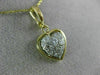 ESTATE .40CT DIAMOND 14KT WHITE & YELLOW GOLD 3D PUFF PAVE HEART PENDANT #26500