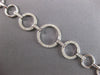 LARGE .55CT DIAMOND 14KT WHITE GOLD 3D CIRCLE OF LIFE GRADUATING TENNIS BRACELET