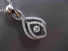 ESTATE LARGE .45CT DIAMOND 14KT WHITE GOLD INFINITY SOLITAIRE FLOATING PENDANT