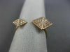 ESTATE WIDE .25CT ROUND DIAMOND 14KT ROSE GOLD 3D PAVE DOUBLE PYRAMID FUN RING