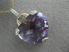 LARGE 10.15CT DIAMOND & AAA AMETHYST 14K WHITE & ROSE GOLD HEART PENDANT #226473