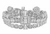 EXTRA LARGE 15.4CT DIAMOND 18KT WHITE GOLD ROUND & BAGUETTE CUFF TENNIS BRACELET