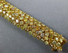 LARGE 25.94CT MULTI COLOR DIAMOND 18KT YELLOW GOLD 3D GRADUATING TENNIS BRACELET