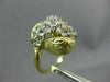 ESTATE EXTRA LARGE 2.06CT DIAMOND 18KT 2 TONE GOLD FLOWER LOVE KNOT RING #26509