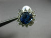 ANTIQUE 5.56CT DIAMOND & AAA OVAL SAPPHIRE 14KT WHITE GOLD 3D ENGAGEMENT RING