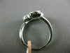ESTATE WIDE .69CT DIAMOND & AAA SAPPHIRE 14KT WHITE GOLD TRIANGULAR CIRCLE RING
