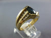 WIDE 1.23CT DIAMOND & AAA SAPPHIRE 14KT YELLOW GOLD 3D MARQUISE ENGAGEMENT RING