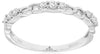 ESTATE .22CT DIAMOND 14K WHITE GOLD ROUND 3 STONE BY THE YARD LOVE KNOT FUN RING