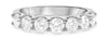 ESTATE LARGE 1.5CT DIAMOND 14K WHITE GOLD 7 STONE SEMI ETERNITY ANNIVERSARY RING