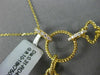 ESTATE LARGE .31CT DIAMOND 18KT YELLOW GOLD 3D MULTI SHAPE ROPE FLOATING PENDANT