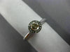ESTATE .38CT WHITE & CHOCOLATE FANCY DIAMOND 14K WHITE GOLD HALO ENGAGEMENT RING