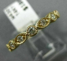 ESTATE .59CT DIAMOND 14K YELLOW GOLD FILIGREE MILGRAIN ETERNITY ANNIVERSARY RING