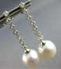 ESTATE LARGE AAA SOUTH SEA PEARL 14KT YELLOW GOLD 3D MULITI LINK LONG HANGING EARRINGS