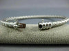 ESTATE 14KT WHITE GOLD 3D CLASSIC MESH WOVEN FLEXIBLE ITALIAN BANGLE BRACELET
