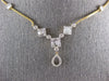 LARGE 1.87CT DIAMOND 14KT YELLOW GOLD 3D ROUND & BAGUETTE BY THE YARD NECKLACE