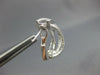 ESTATE WIDE .73CT DIAMOND 18K WHITE GOLD 3D CRISS CROSS CLIP ON HANGING EARRINGS