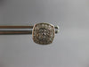 .34CT DIAMOND 14KT WHITE GOLD 3D CLASSIC ROUND SQUARE GEOMETRICAL STUD EARRINGS