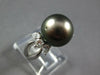 LARGE .65CT DIAMOND & AAA TAHITIAN PEARL PLATINUM ROUND & PEAR SHAPE LOVE RING