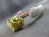 LARGE 27.09CT MULTI COLOR DIAMOND & AAA EMERALD 18KT 2 TONE GOLD BANGLE BRACELET