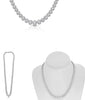 LARGE 17.73CT DIAMOND PLATINUM 3D OVAL & ROUND GRADUATING TENNIS LOVE NECKLACE