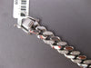 .82CT DIAMOND AAA SAPPHIRE & BLACK ENAMEL 14KT WHITE GOLD PANTHER CUBAN BRACELET