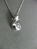 ESTATE .17CT SOLITAIRE DIAMOND 18K WHITE GOLD FLOATING PEAR SHAPE PENDANT #11848