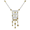 ESTATE 7.53CT WHITE & CHOCOLATE FANCY DIAMOND 18KT TWO TONE GOLD LOVE NECKLACE