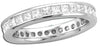 1.0CT DIAMOND 14K WHITE GOLD PRINCESS CHANEL INVISIBLE ETERNITY ANNIVERSARY RING