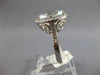 LARGE 5.66CT DIAMOND & AAA AQUAMARINE 14KT WHITE GOLD ROUND HALO ENGAGEMENT RING