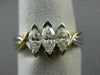 ESTATE .75CT  MARQUISE DIAMOND 14K 2 TONE GOLD 3D INFINITY LOVE ANNIVERSARY RING
