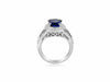 LARGE 4.6CT DIAMOND & AAA TANZANITE 14K WHITE GOLD FILIGREE HALO ENGAGEMENT RING