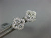 ESTATE .75CT DIAMOND 18KT WHITE GOLD ROUND INVISIBLE 4 LEAF CLOVER STUD EARRINGS
