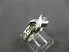 ESTATE WIDE .32CT ROUND DIAMOND 14KT WHITE GOLD X & O DESIGN LOVE RING #17451